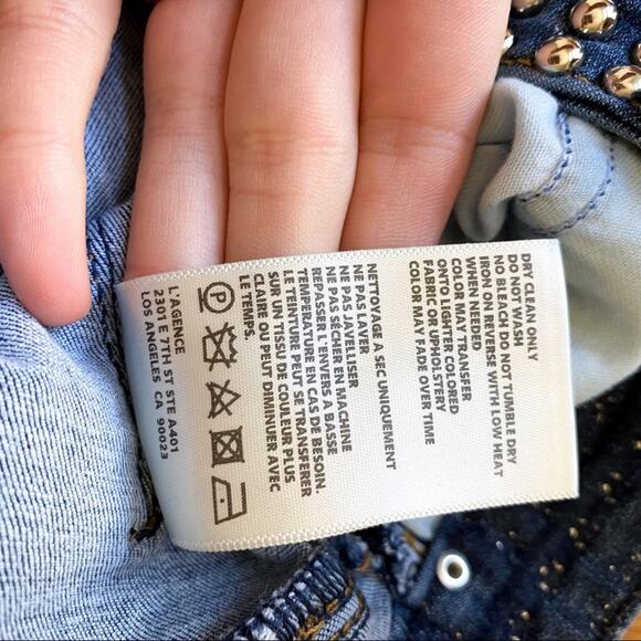 L’AGENCE Margot Studded High Rise Skinny Jeans - Picture 8 of 8